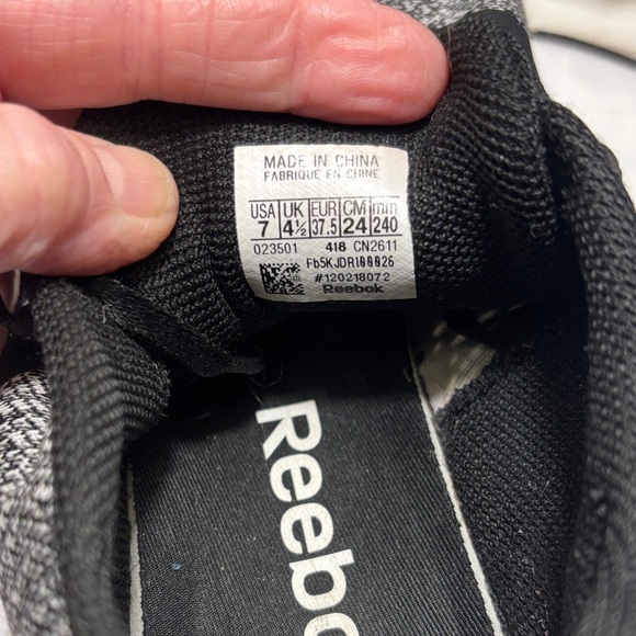 Reebok Print Lite Rush Black, Chalk, White Running Shoe - Picture 5 of 8